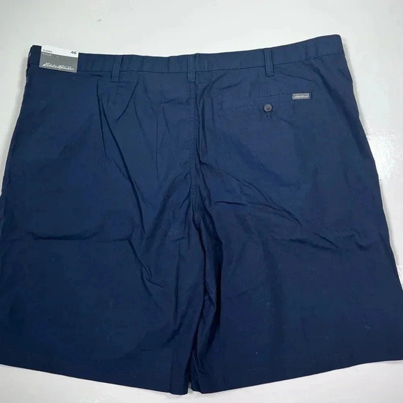 Eddie Bauer Shorts Navy Blue Mr Camano Shorts NWT Size 46 Cotton Chino - Picture 2 of 11